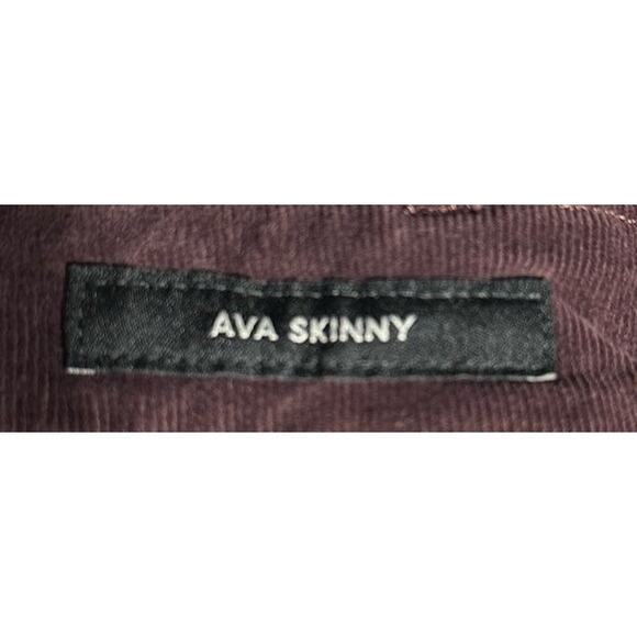 Lucky Brand Ava Skinny Maroon/Plum Micro Corduroy Pants Size 33/16 - Picture 5 of 7